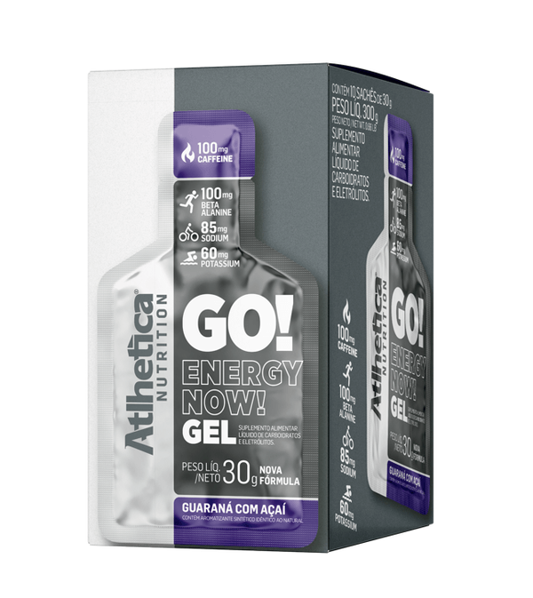 GO! Energy Now Gel (Display com 10 Sachês de 30g) Guaraná com Açaí
