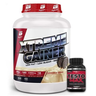 Kit Whey Protein Xtreme Gainer 3Kg + Testosterona Testo Max 60 Tábs - Bio Sports USA