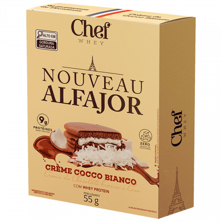 ALFAJOR 55G COCCO BIANCO CHEF WHEY