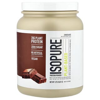 Isopure, Plant-Based Protein Powder, Chocolate, 1.37 lb (621 g)