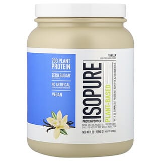 Isopure, Plant-Based Protein Powder, Vanilla, 1.23 lb (560 g)
