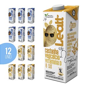 Kit Nut Lovers com 12 unidades, Leatt Amêndoa e Castanha