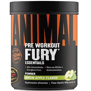 PRE WORKOUT FURY ESSENTIALS GREEN APPLE 450G - UNIVERSAL NUTRITION